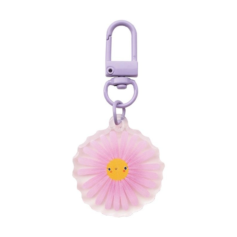 Zipper Charm Purple Aster Flower 1.5"x3" Lizzy House