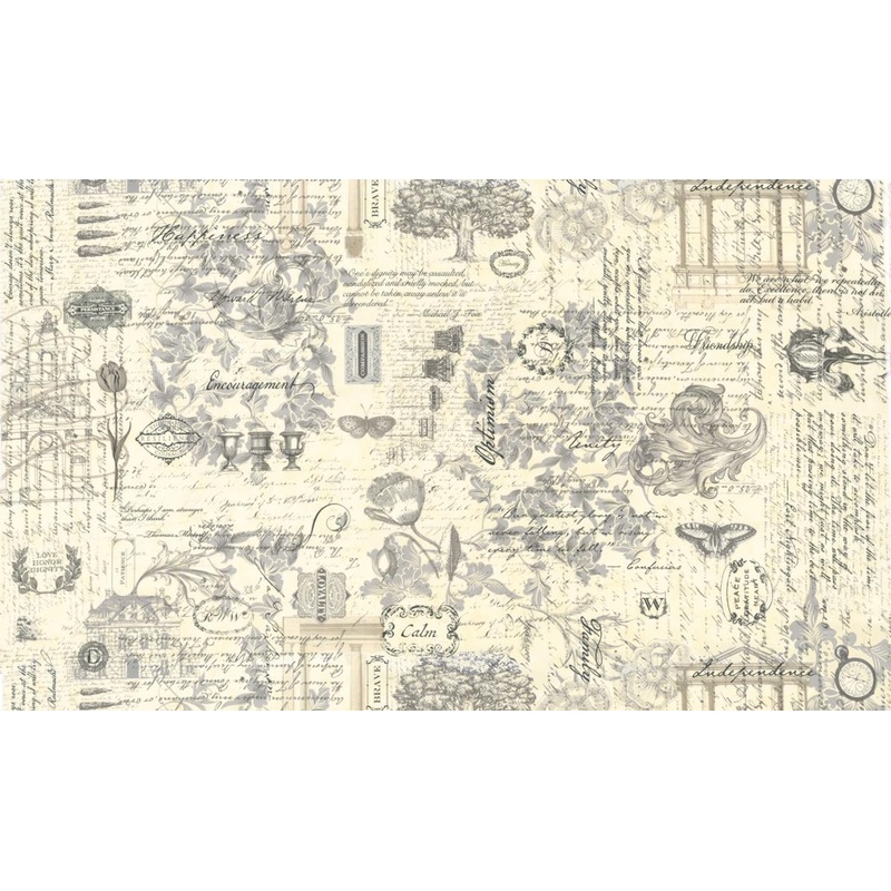 Collections a Cause: Etchings Perseverance Collage Toile Parchment Cream Howard Marcus 3 Sisters Moda Cotton Fabric