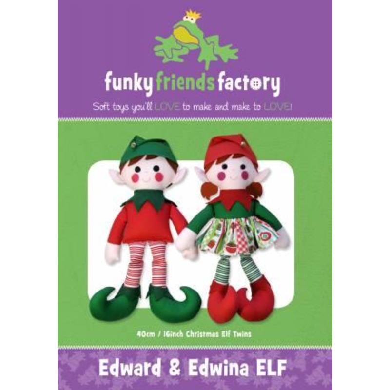 Edward & Edwina Elf Pattern - 16in Stuffed Soft Toy - FF4026