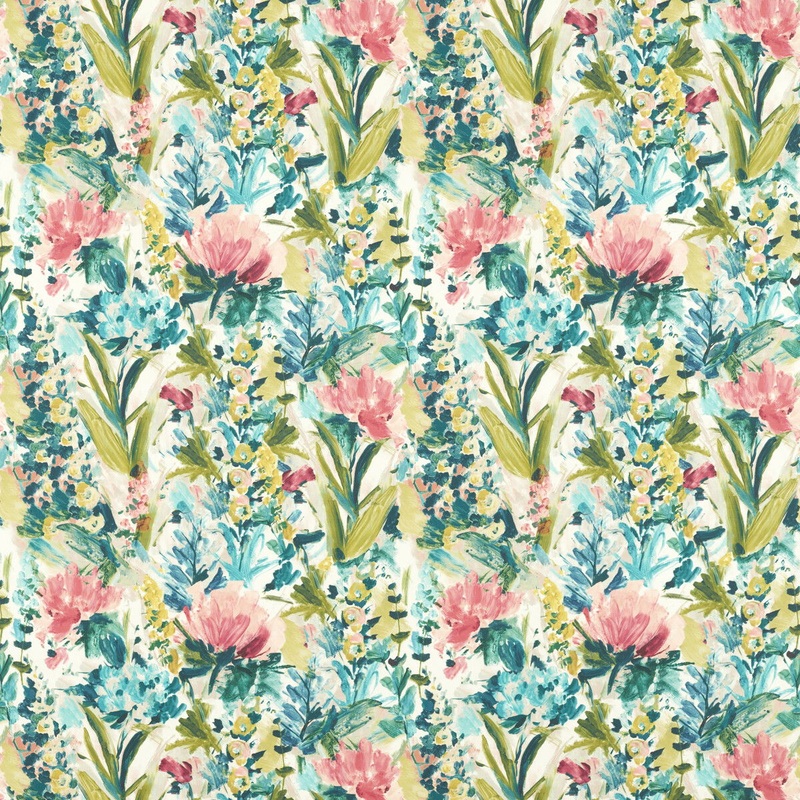 Clarke & Clarke Hydrangea Spice/Forest Fabric