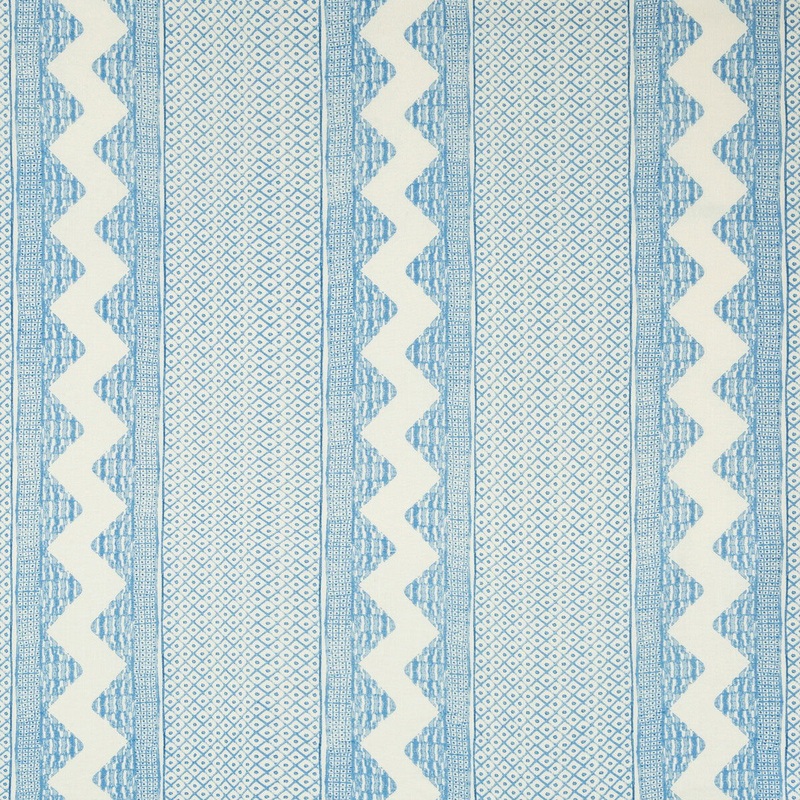 Lee Jofa Whitaker Print Sky/Delft Fabric