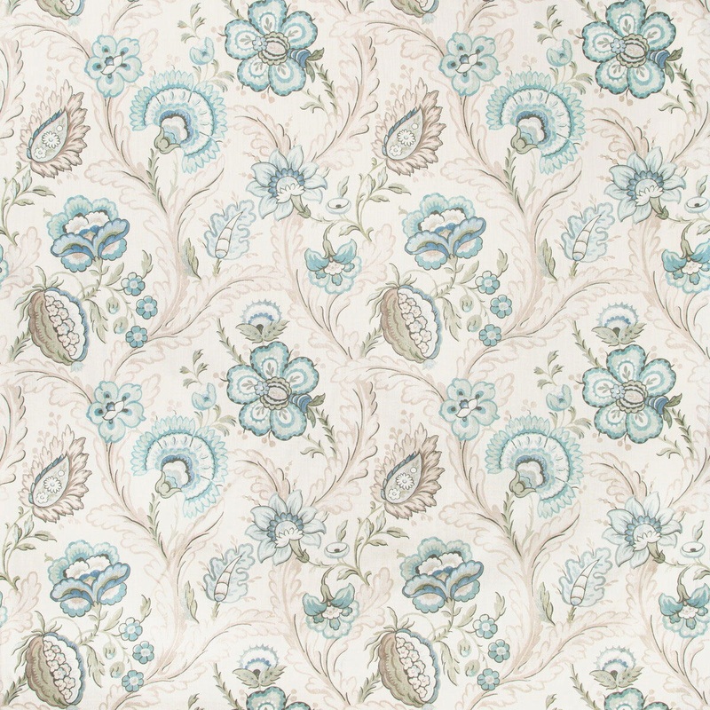 Lee Jofa Wimberly Print Aqua/Sage Fabric