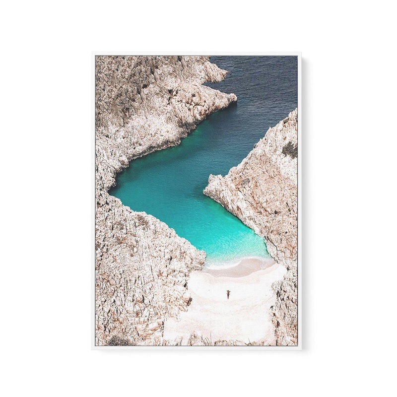Hideaway, Crete | Framed Canvas Art Print
