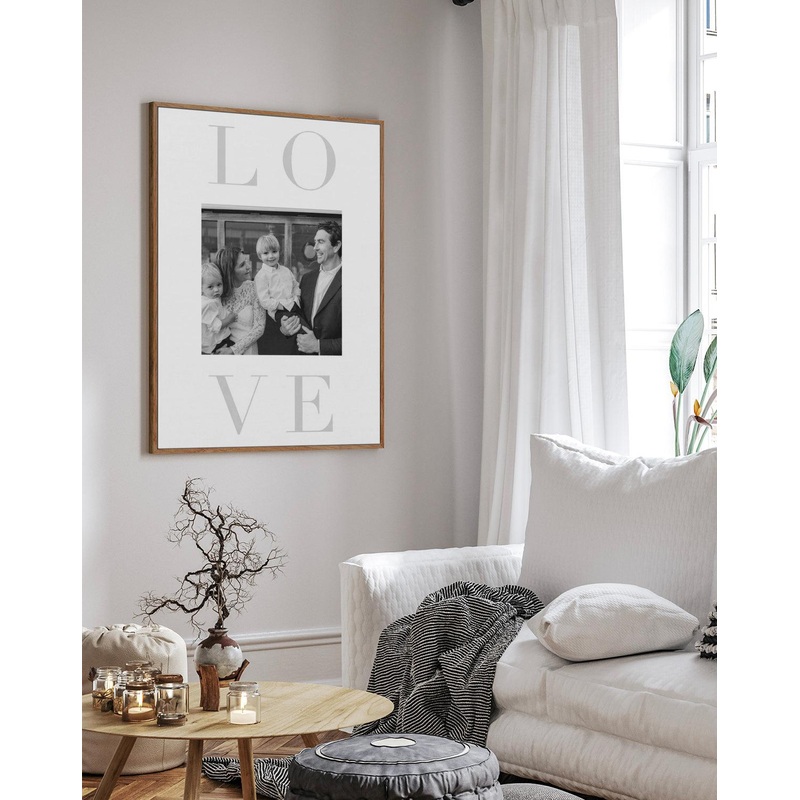 L O V E | Custom Photo Design | Framed Canvas Art Print