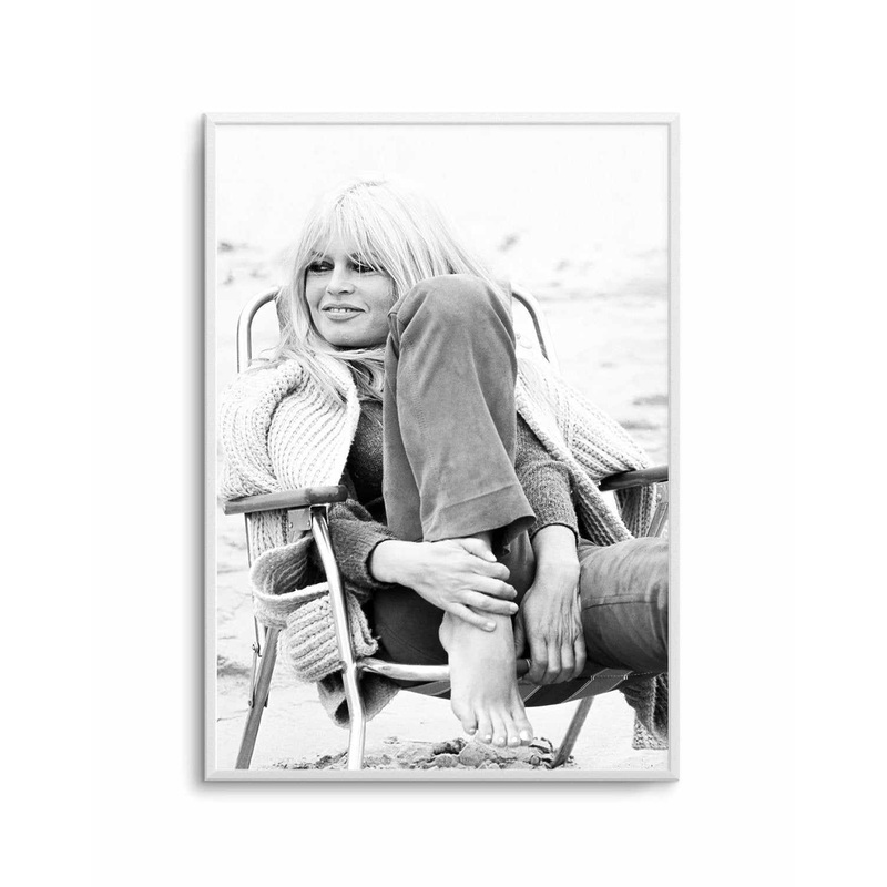Brigitte Bardot III (B&W) Art Print