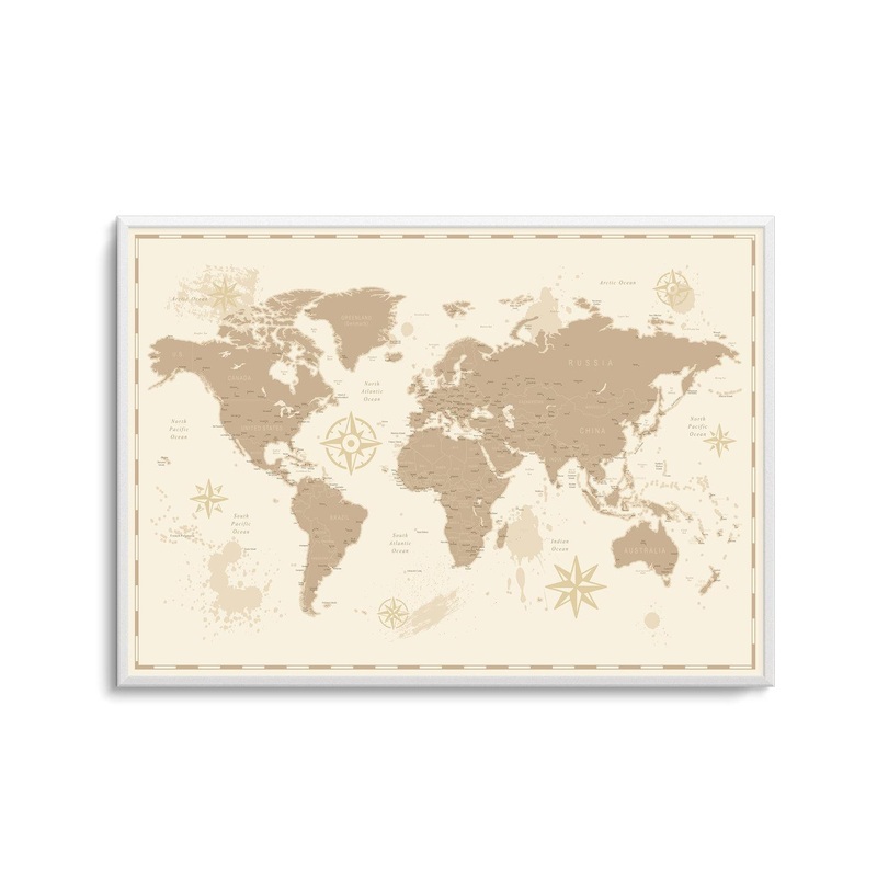 World Map | Vintage I Art Print