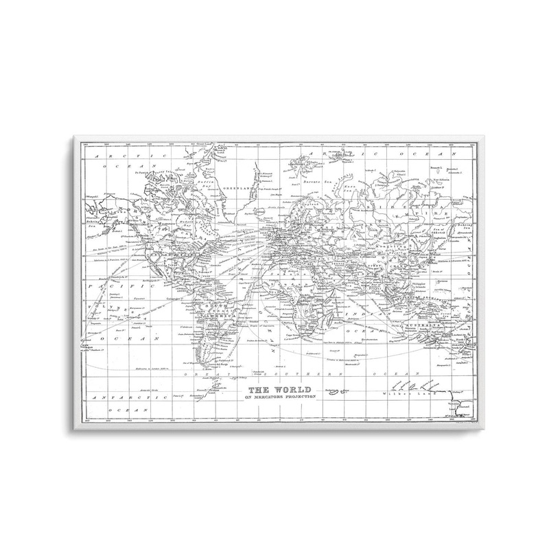 World Map | Vintage II Art Print