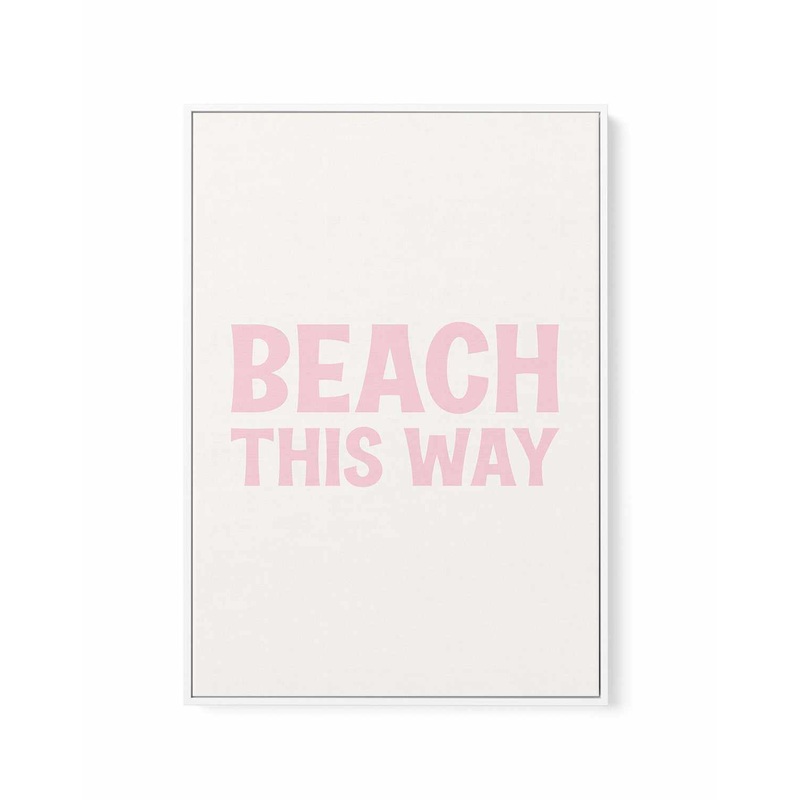 Beach This Way | Framed Canvas Art Print