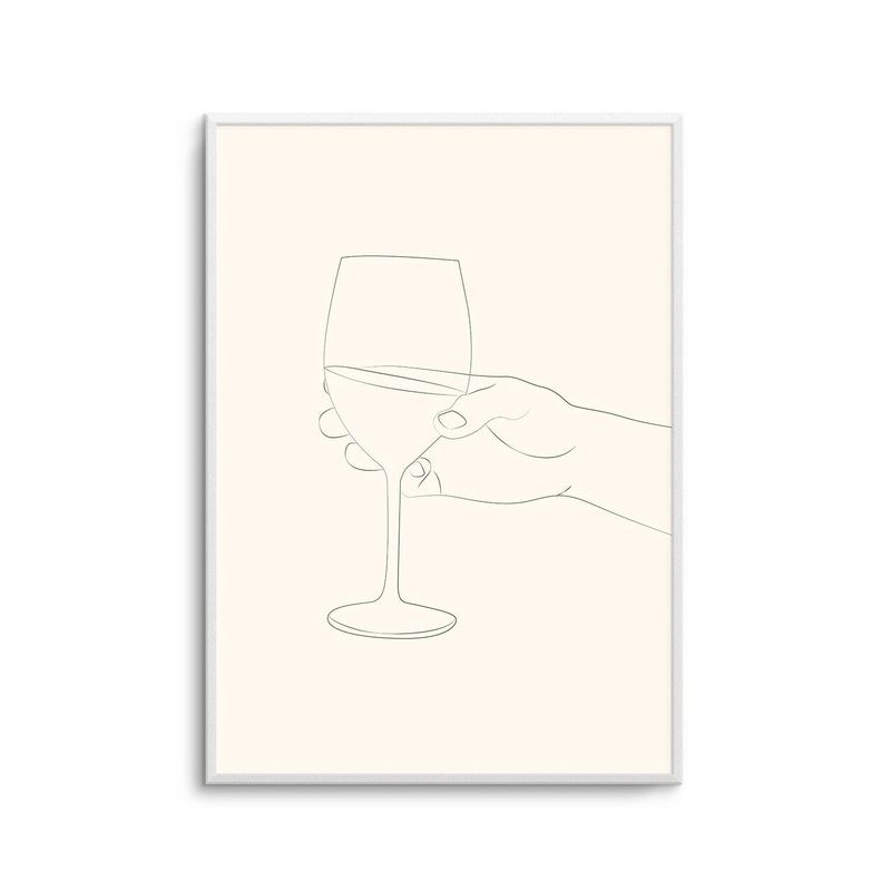 Wine Line Art II Art Print