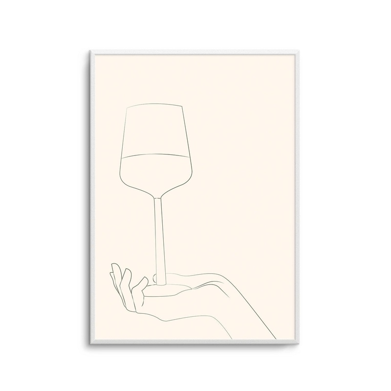 Wine Line Art III Art Print