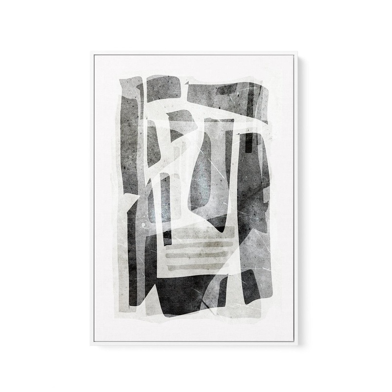 Black Tone Form by Dan Hobday | Framed Canvas Art Print