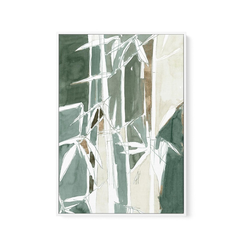 Bamboo Abstract I | Framed Canvas Art Print