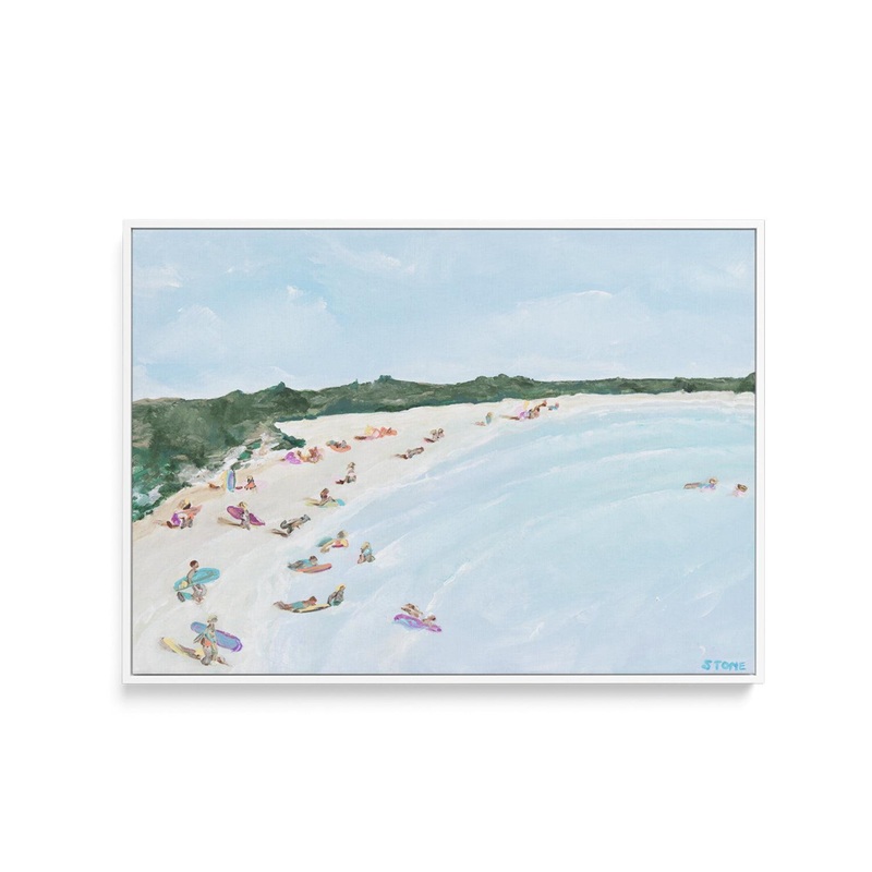 Belongil Beach by Belinda Stone | Framed Canvas Art Print