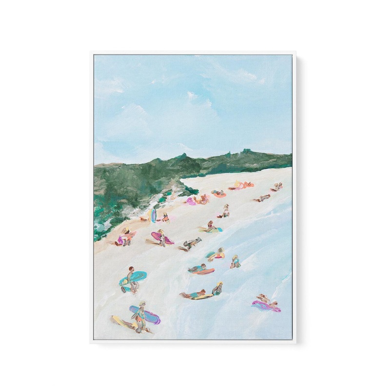 Belongil Beach PT I by Belinda Stone | Framed Canvas Art Print