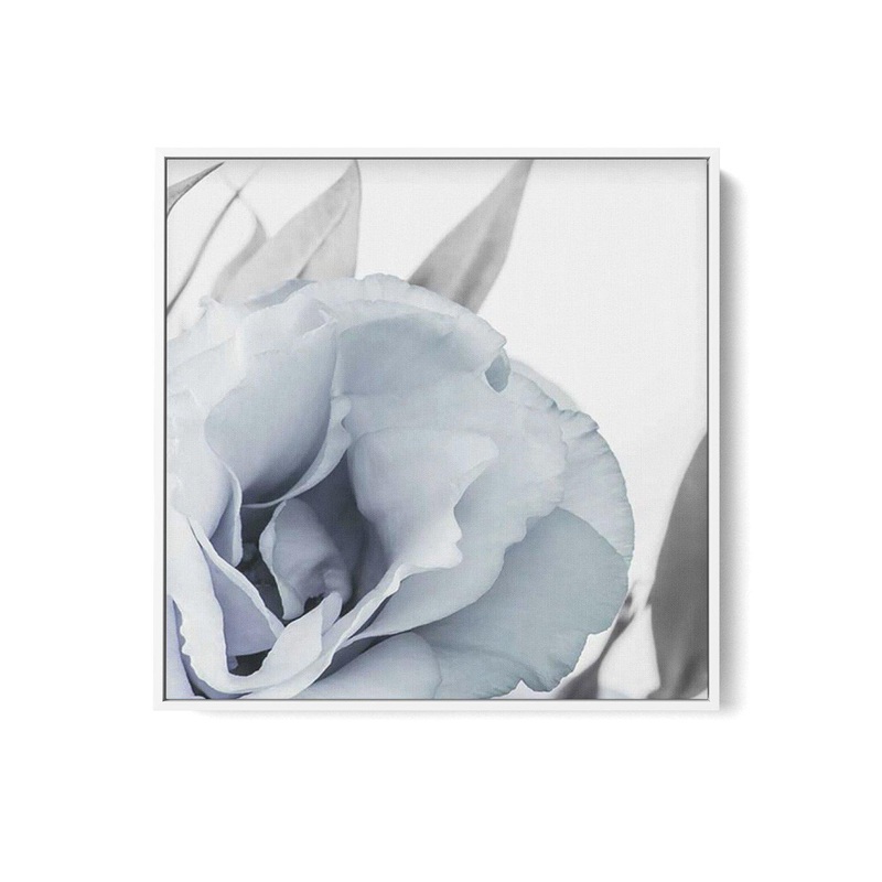 Blue Lisianthus III SQ | Framed Canvas Art Print