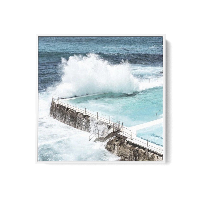Bondi Icebergs SQ | Framed Canvas Art Print