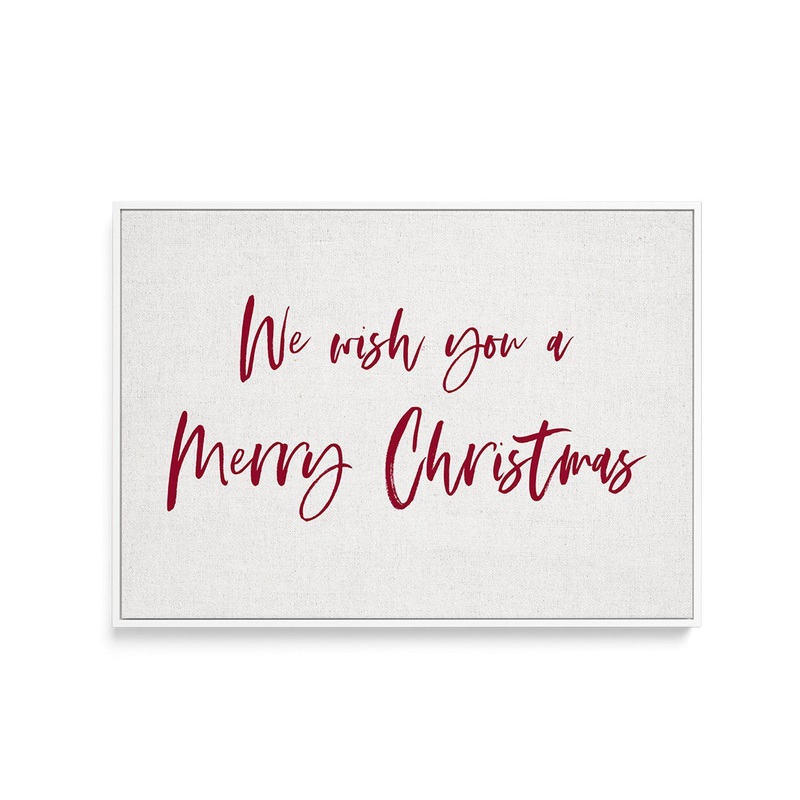 We Wish You A Merry Christmas | Framed Canvas Art Print