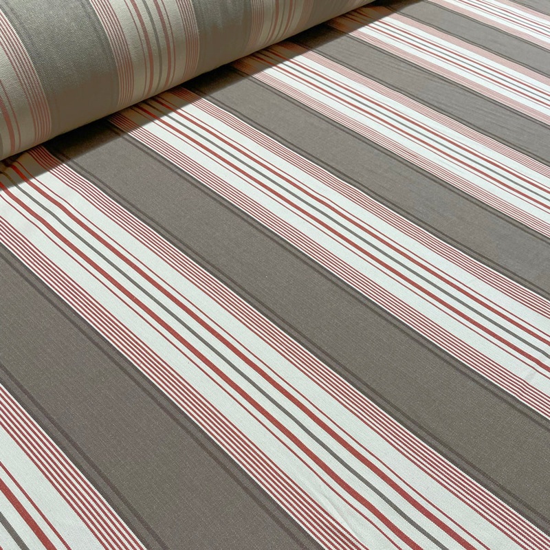 A4 Red & Brown Stripe Fabric