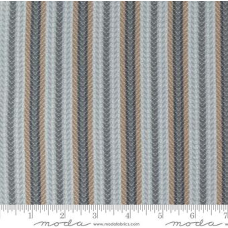 Farmhouse Flannel III Pewter Stripe