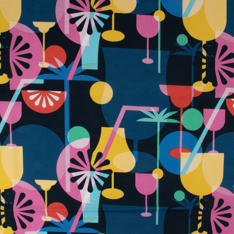 Home Dcor Outdoor - Prints - Happy Hour  - Navy