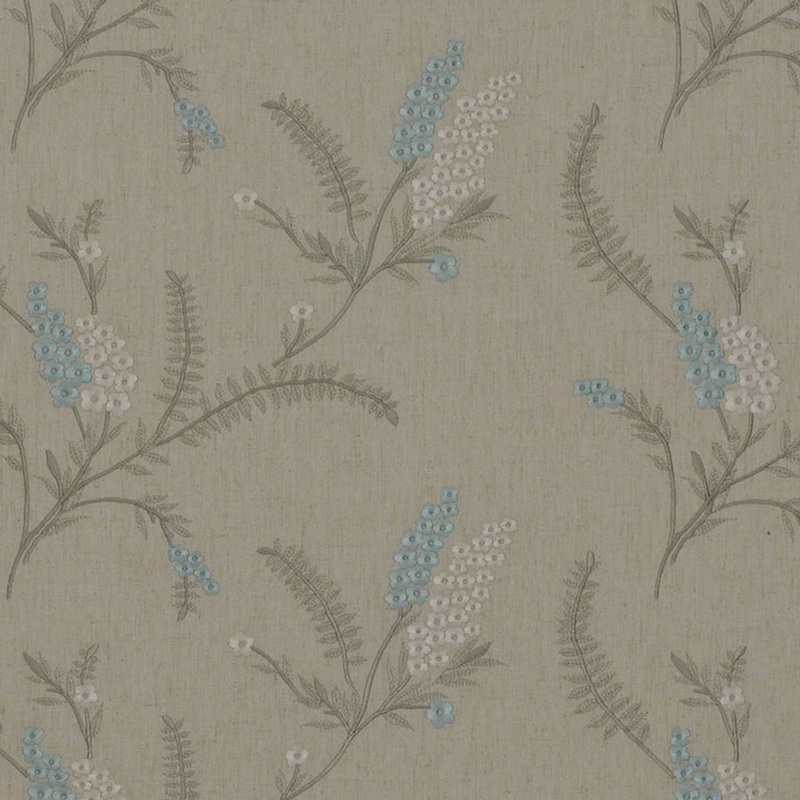 Home Decor Embroidery Fabric - Hawthorne Collection - Bloomfield - Aqua