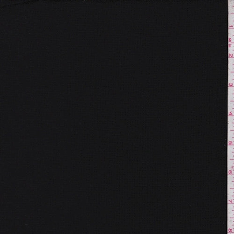 Black Ripstop Check Crepe Georgette Fabric