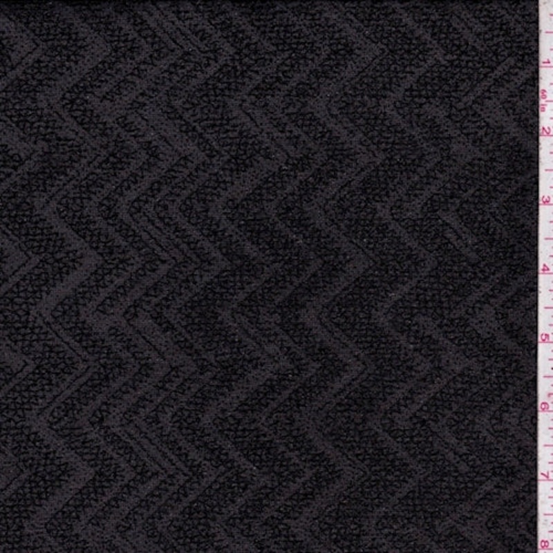 Black Rainbow Sparkle Chevron Micro Mesh Fabric