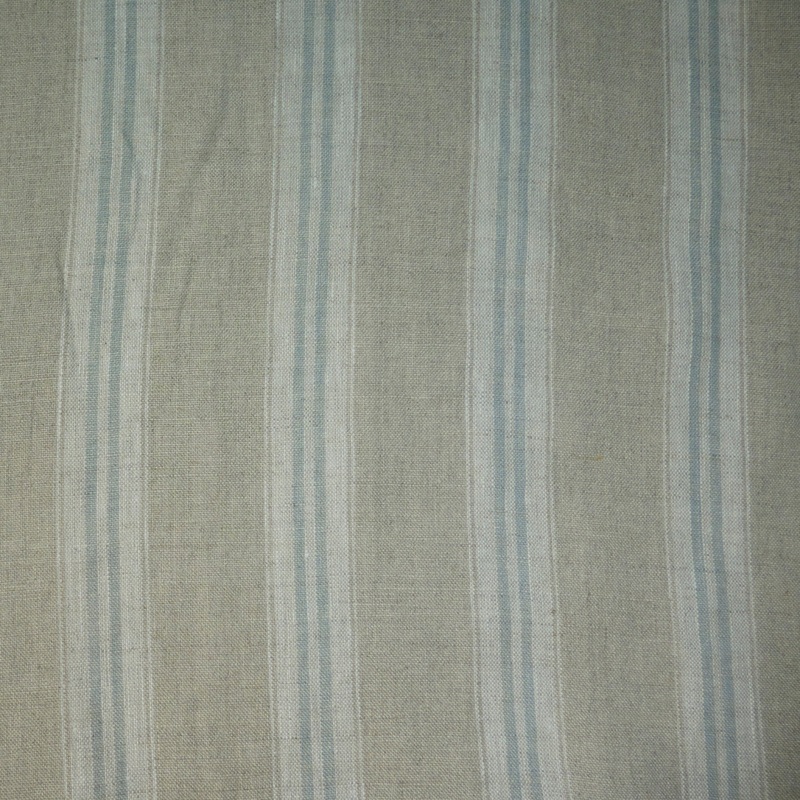 Striped Washed Linen Duckegg