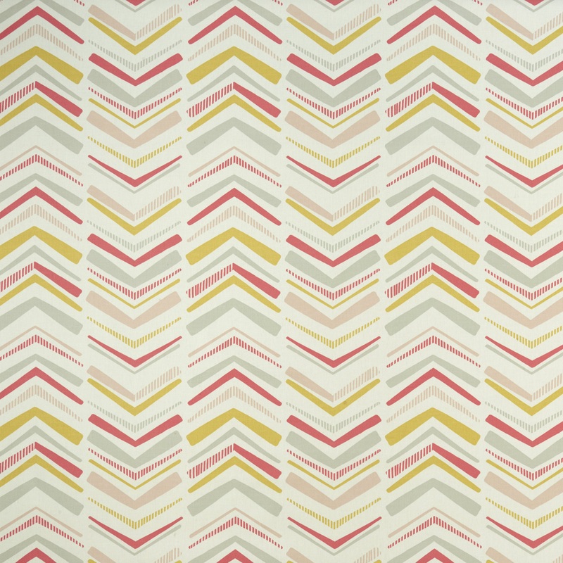Clarke and Clarke Chevron Coral