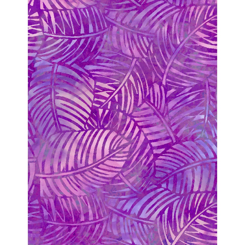 108" Palm Leaves Quilt Backing Fabric - Purple - 1054 2087 648