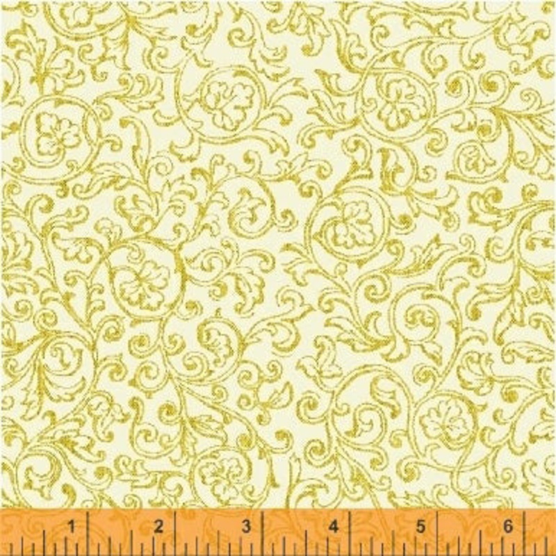 A Song of Christmas 51026M-1 Cream Scrolls