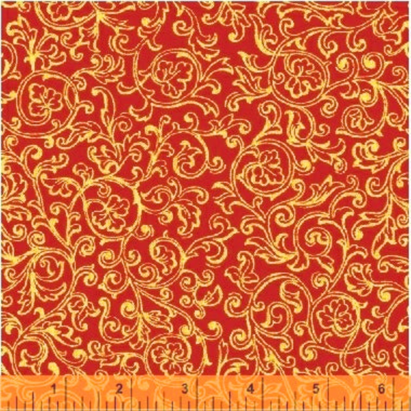 A Song of Christmas 51026M-5 Red Scrolls
