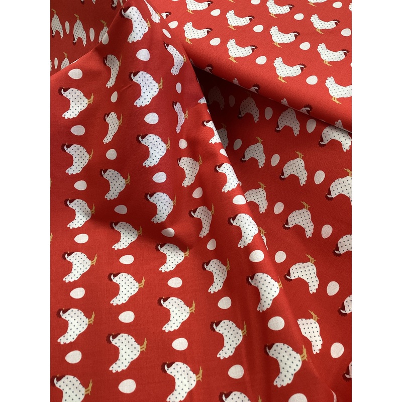 1566 Lila's Kitchen Hens The Henley Studio  | Makower UK - 1/2 metre