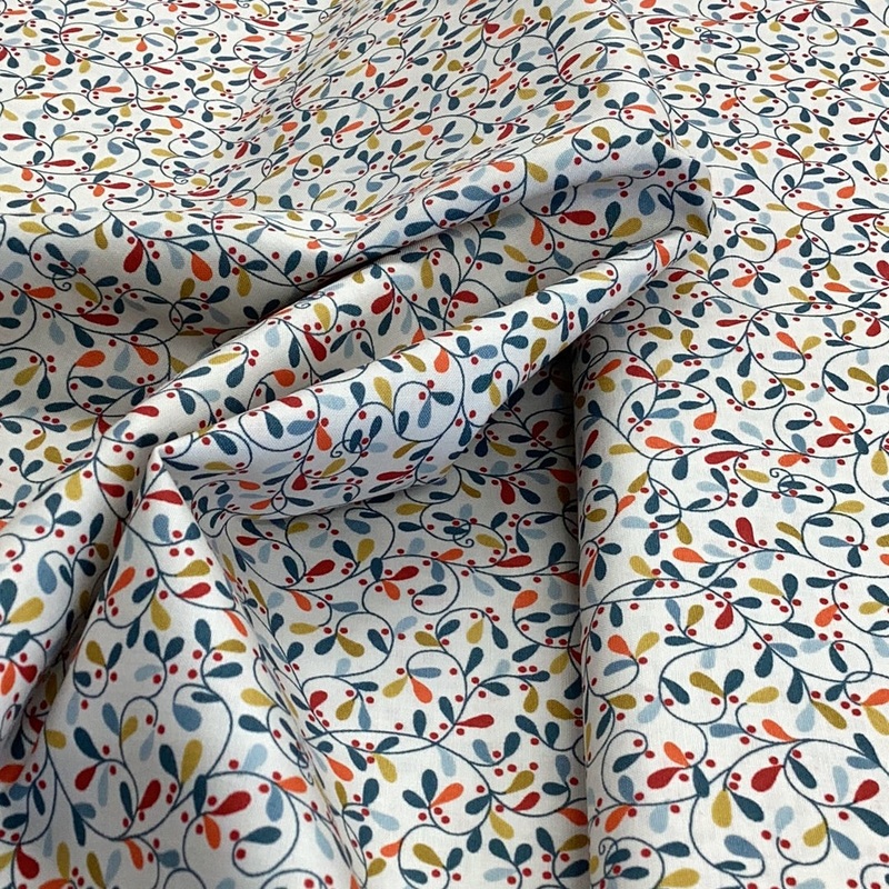1569 Lila' Kitchen Leaves The Henley Studio | Makower UK - 1/2 metre
