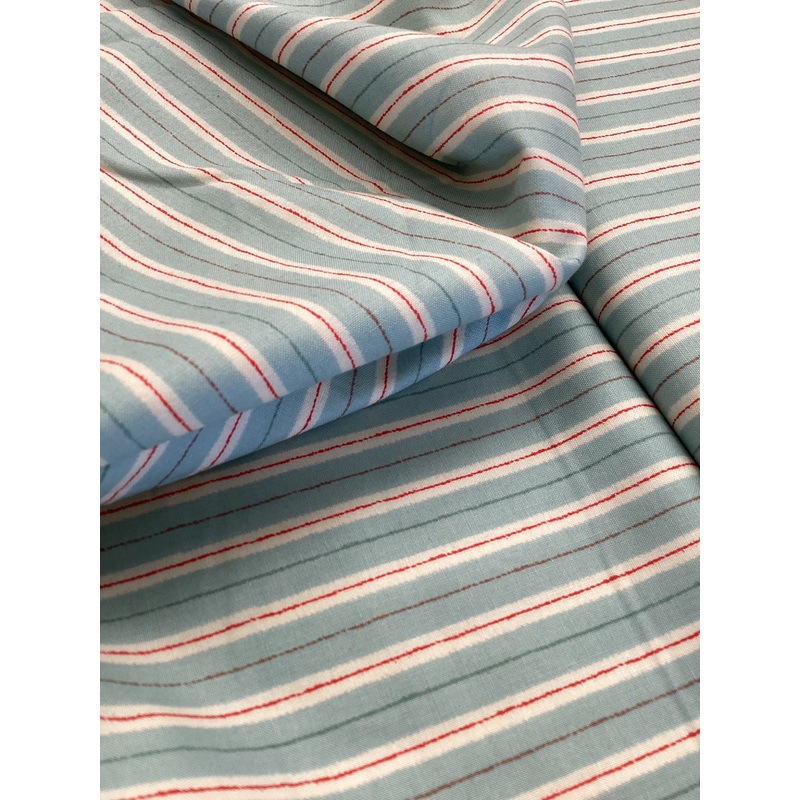 1212 Chicken & Egg Stripe The Henley Studio | Makower UK - 1/2 metre