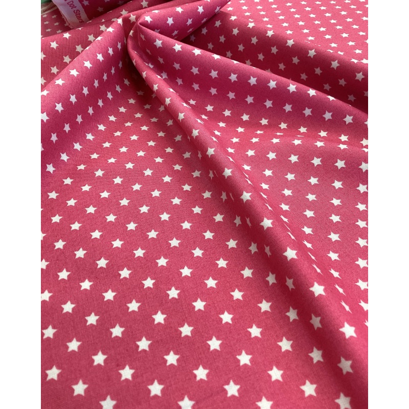 1411 Polka Dot Stars The Henley Studio Pink | Makower UK - 1/2 metre
