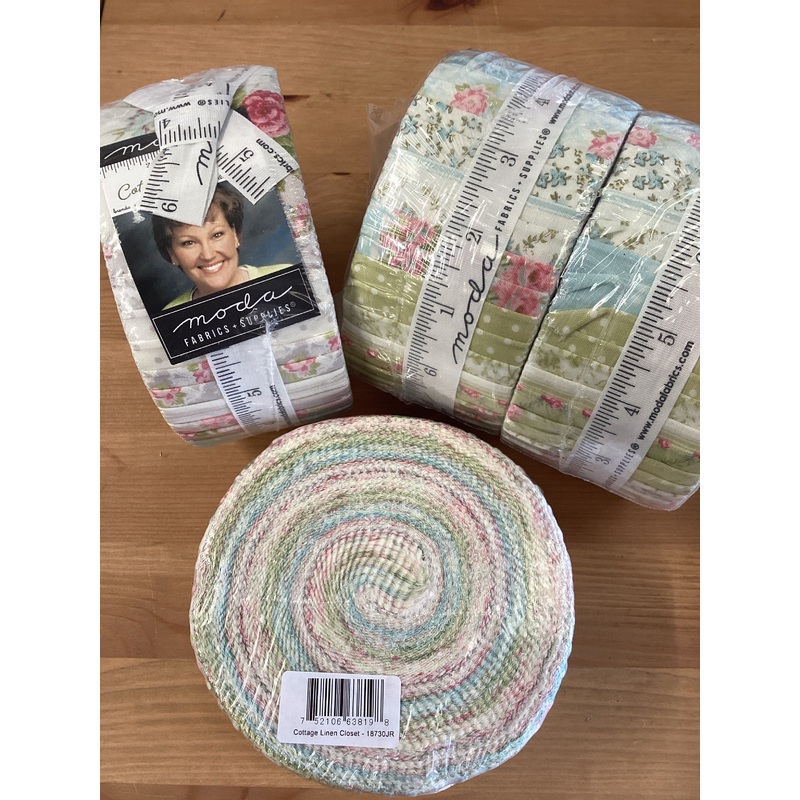 Cottage Linen Closet by Brenda Riddle Designs | Moda Jelly Roll